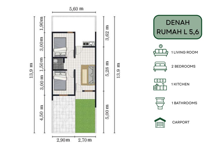 Palm Annafris Medina — E-Brosur — Denah L5,6